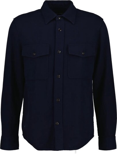Gant Reg Twill Overshirt   Navy   S