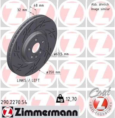 Bremseskive ZIMMERMANN 290.2270.54