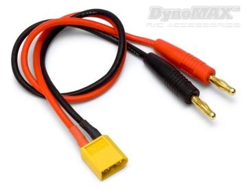 DynoMAX 9690 Charge Lead XT60 with 4mm banana connectors