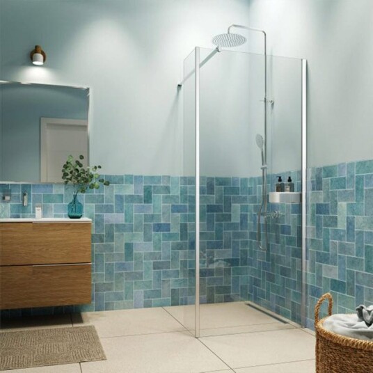 Sealskin Inc Walk-in A1 B90-140xd30xh200cm Krom / 100cm Klart Glass