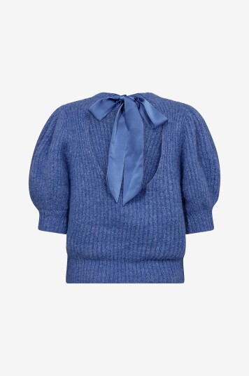 co’couture - Topp CoralieCC Bow Rib Knit - Blå