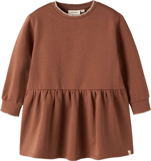 Lil"Atelier Nmfkilano Ruj Ls Loose Sweat Dress Lil   Brown   122
