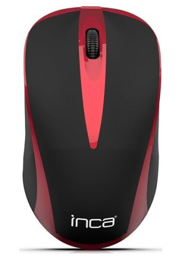 Inca Iwm-221Rsk, Optisk, Rf Kabel-Fri, 1600 Dpi, Sort, Rød