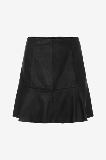 YAS Skinn skjørt yasColly MW Naplon Leather Skirt NO Svart YAS Skinn skjørt yasColly MW Naplon Leather Skirt NO Svart