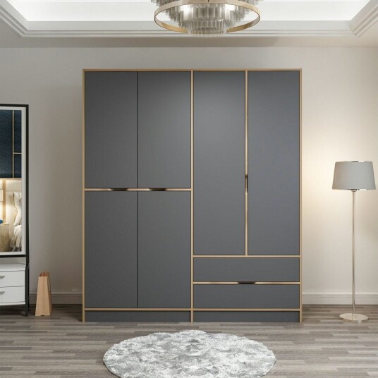 Munna Garderobe 180 cm - Grå