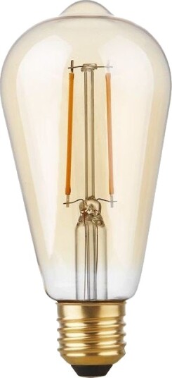 Spl E27 2,9W dimbar LED Rustika pære   ST64 filament 2200K gullglass 250lm   Dimbar : Dimbar Kulør : Ekstra varm