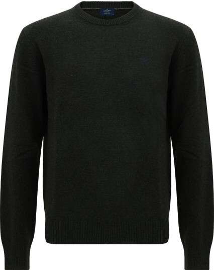 Hackett London Lambswool Crew - HUNTER GREEN - S