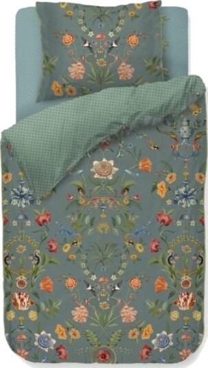 Pip Studio Botanico Verde Blue 140X220 Pip Studio Botanico Verde Blue 140X220