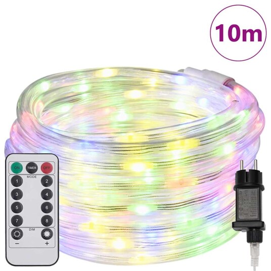 Lyskabel med 240 LED Flerfarget 10 m PVC Lyskabel med 240 LED Flerfarget 10 m PVC