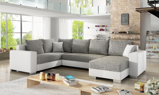 Gallicanta Hjørnesovesofa Grå/Hvit Gallicanta Hjørnesovesofa Grå/Hvit