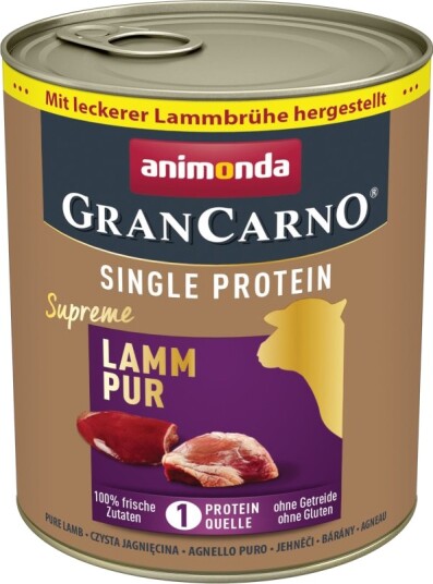 Animonda Grancarno Adult Single Protein Supreme 24 X 800 G Lam Pur