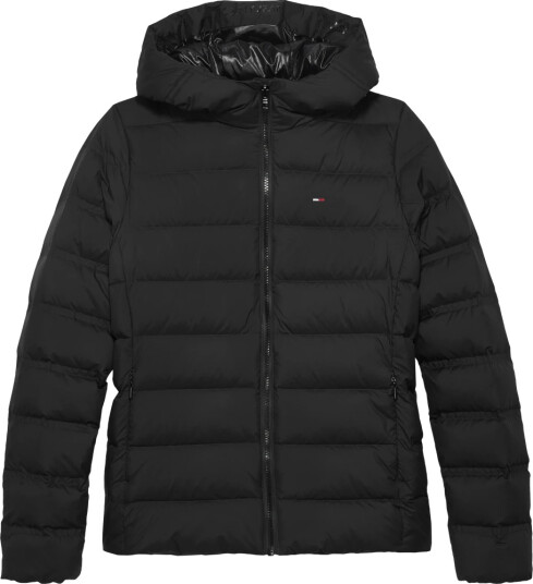 Tommy Jeans Tjw Slim Hood Prnt Down Jckt Ext - Black - XS Tommy Jeans Tjw Slim Hood Prnt Down Jckt Ext - Black - XS