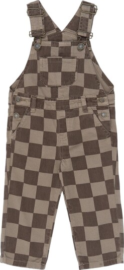 The New Tnstvondell Denim Dungarees TAUPE GRAY CHECK TN 104