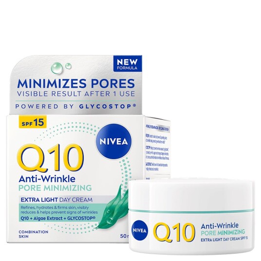 NIVEA Q10 Power Pore Minimising Dagkrem SPF 15 50 ml for Normal og Kombinert Hud