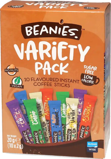 Beanies | Mixpakke 10 poser med 2 g pulverkaffe Beanies | Mixpakke 10 poser med 2 g pulverkaffe