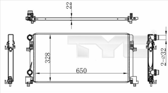 Radiator TYC 737 0073