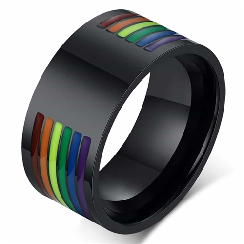 Wide pride ring i stål. Wide pride ring i stål.