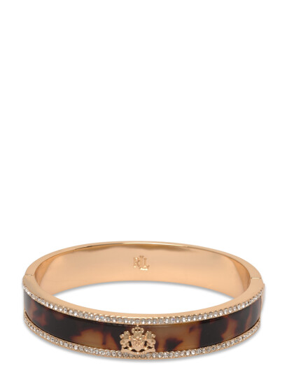 LAUREN RALPH LAUREN Br Crest Bangle Gld/Tort/Cry |Guld |One Size