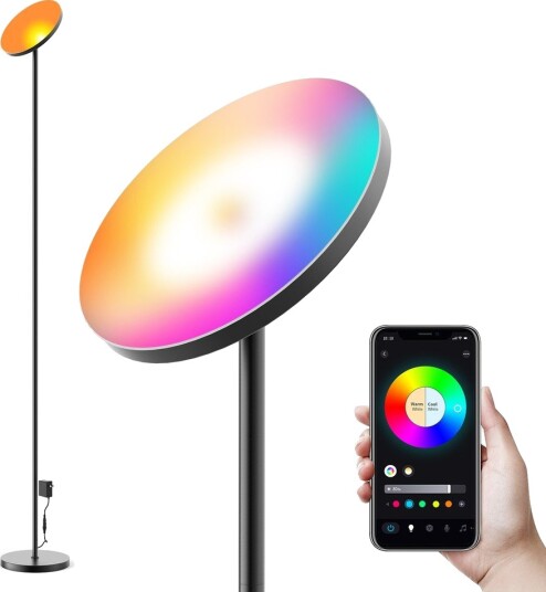 175 cm RGB+CCT gulvlampe Wifi+Bluetooth
