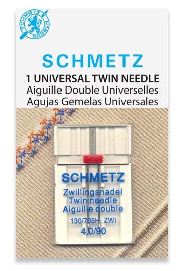 Schmetz Universal tvillingnål 4,0/90 130/705 H ZWI, 4,0/90, 1-pack Schmetz Universal tvillingnål 4,0/90 130/705 H ZWI, 4,0/90, 1-pack