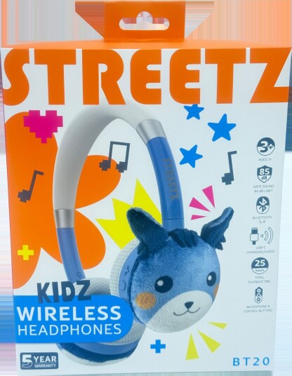 Streetz BT20 Bluetooth hodetelefoner for barn Blå