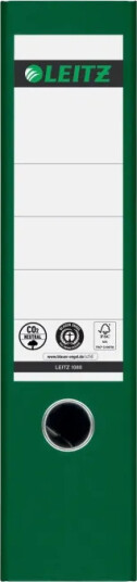 Leitz 180°   Hevarmbuefil   Bokryggbredde: 80 Mm   For A4 210 X 297 Mm   Kapasitet: 600 Ark   Grønn