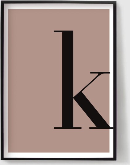 Personalisert Plakat Moderne Initial Plakat Personalisert Plakat Moderne Initial Plakat