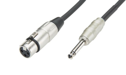 Luxorparts Mik kabel  XLR til 6,3 mm 6 m Svart