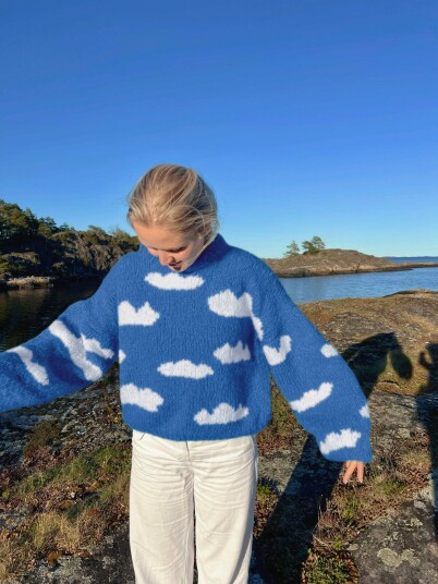 House Of Yarn IR 01 04t Skyhigh genser Fnugg in Florence