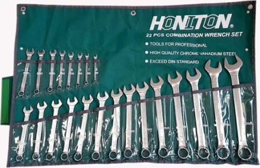 Honiton Fl-O Flat Nøkkel. 22Stk/6-32Mm