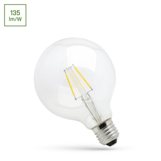 LED Globelampe Klar E27 8,5W 2700K 1150 lumen