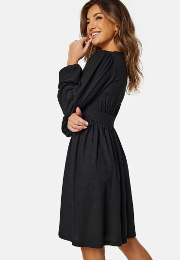 BUBBLEROOM Structure Button Short Dress Black XS