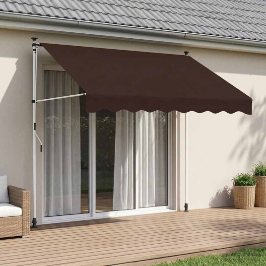 vidaXL Manuell utskiftbar markise Brun 200 cm vidaXL Manuell utskiftbar markise Brun 200 cm