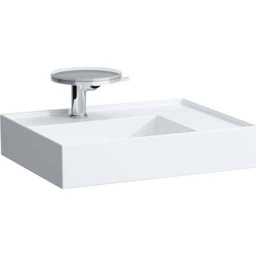 Kartell Laufen servant, 60x46 cm, venstre, hvit