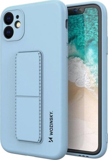 Wozinsky Kickstand Case Silicone Case with Stand Case Samsung Galaxy A72 4G Light Blue