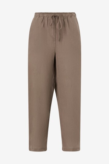 Mango Linbukser Trousers Linen Brun