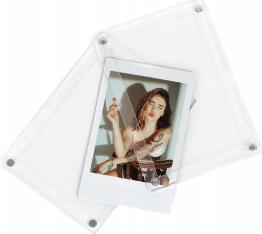 Loveinstant Frame Magnetic Frame Magnet For 2X Photo For Canon Polaroid Hp Kodak Agfa Zink / Transparent