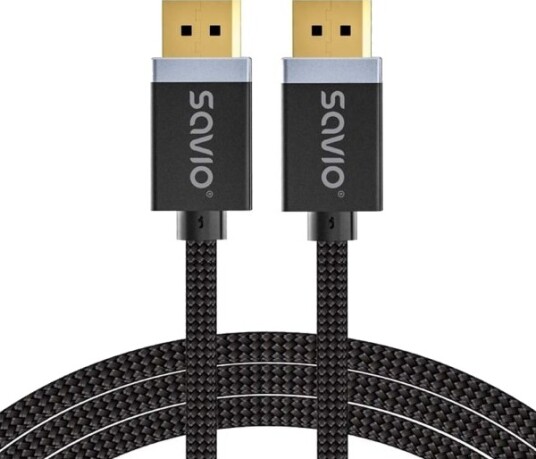 Savio Cl-176, 3 M, Displayport, Displayport, Hankjønn, Hankjønn, 7680 X 4320 Piksler