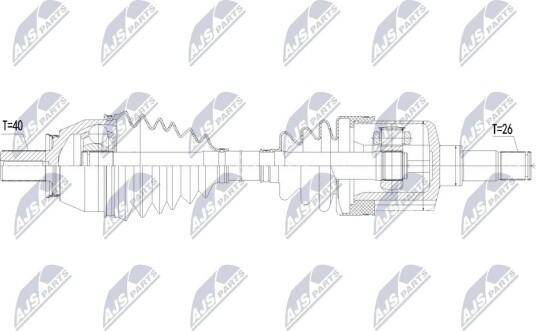 NTY NPW VV 189 Drivaksel