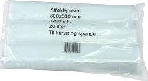 Spandepose 20Ltr B500xl500mm 17My Ldpe Klar,3 Rl X 50 Stk/Pk