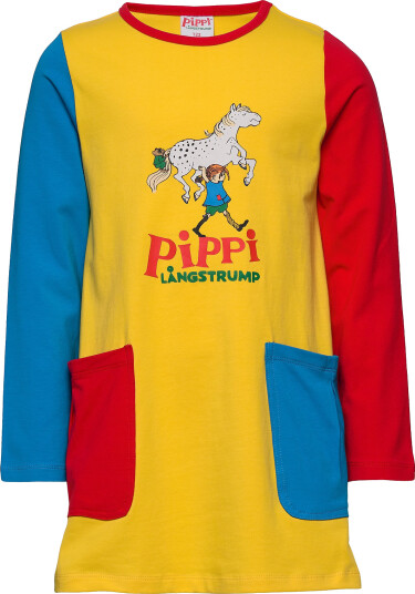 Pippi Langstrømpe Pippi Tunika Med Fickor - Multi/patterned - 98
