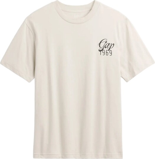 GAP Everyday Soft Relaxed Graphic T Shirt   MOONSTONE V2   S
