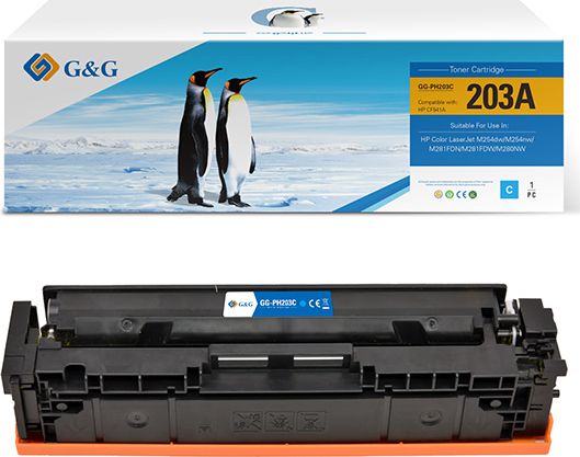 G&G Toner G&G-Kompatibel Toner Med Hp Cf541a Nt-Ph203c Hp 203A Cyan 1300S