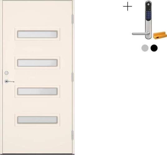 Ytterdør Swedoor Clever-Line+ Rago med Yale Doorman Classic Home