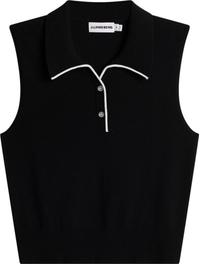J. Lindeberg 30Y Becca Knit Polo Black S