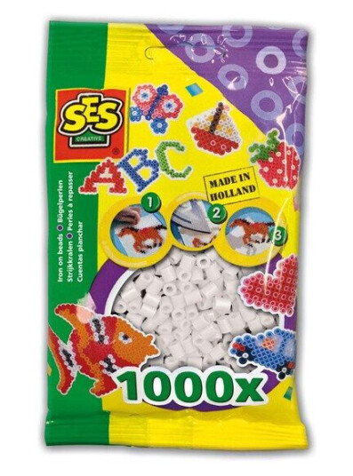 SES Fuse Beads - Hvit 1000pcs.