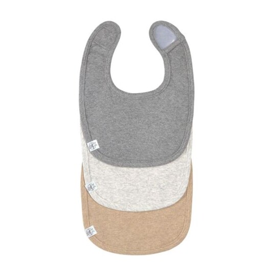 Lässig Bibs for newborn 3stk sett mørkegrå lysegrå beige Lässig Bibs for newborn 3stk sett mørkegrå lysegrå beige