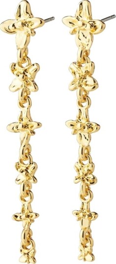 Pilgrim Trace Earrings Gold Plated GOLD PLATED One Size Pilgrim Trace Earrings Gold Plated GOLD PLATED One Size