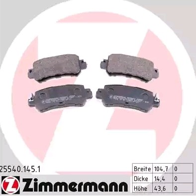 Bremseklosser ZIMMERMANN 25540.145.1