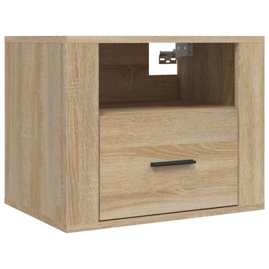 vidaXL Veggmonterte nattbord 2 stk sonoma eik 50x36x40 cm